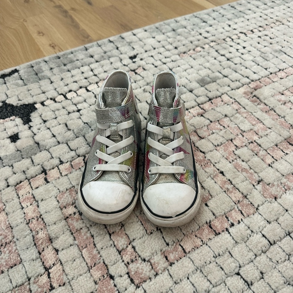 Converse Kids' Gray and Multicolor High-Tops